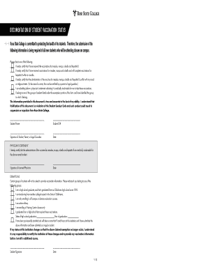 Rose State College Student Vaccination Form