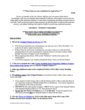 Texas Divorce Petition Without Children