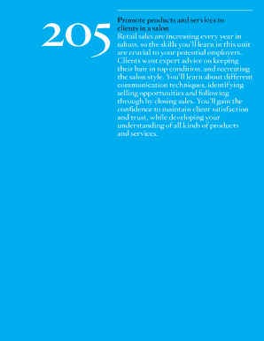 Unit 205 Salon Product Promotion Guide