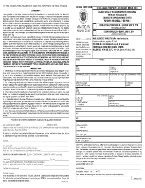 AKC Dog Show Entry Form