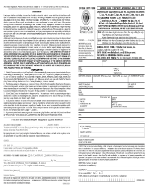 AKC Dog Show Entry Form