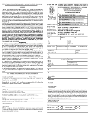 AKC Dog Show Entry Form