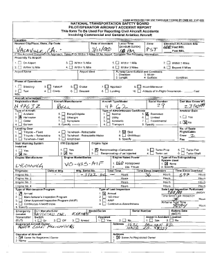 form aviation accident becomes america power map report board outline pdffiller aircraft takeoff msl accidents involving reporting transportation civil clock