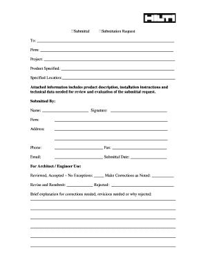 Substitution Request Form