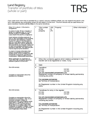 UK Land Transfer Form