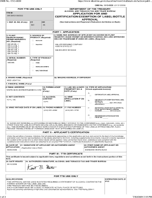TTB Label Approval Application