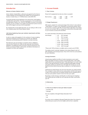 Hantec Markets Corporate Account Application Form
