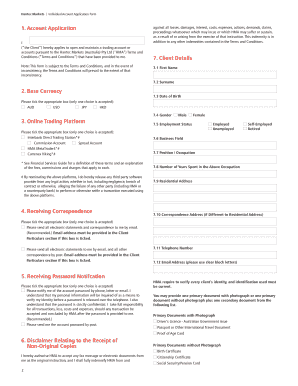 Hantec Markets Individual Account Application Form