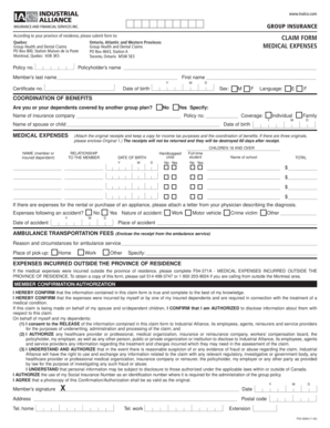 Group Health and Dental Claims Form