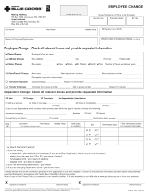 Employee Change Form