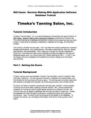 timeka tanning salon case solution form