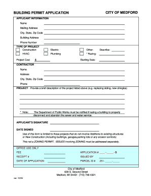 Building Permit Application