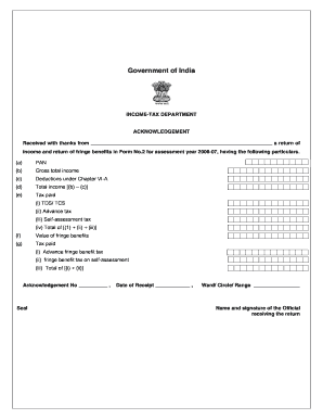 Income Tax Return Form No. 2
