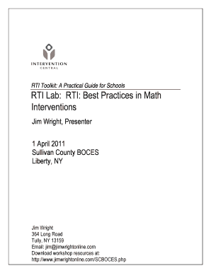 RTI Tier 1 Classroom Intervention Planning Sheet