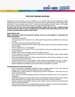 US Housing Contract Template