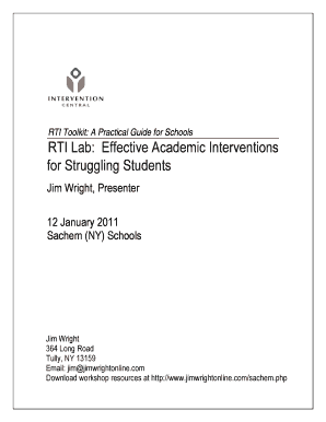 RTI Tier 1 Classroom Intervention Planning Sheet