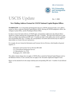 Change address uscis - USCIS Update Address Change 3 Dec 2008.pdf - LexisNexis