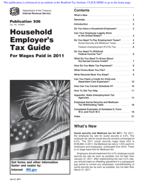 IRS Publication 926 Household Employment Tax Guide