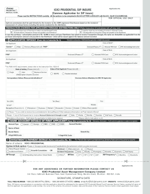ICICI Prudential SIP Insure Application