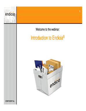 Fillable Online Introduction to Endicia Fax Email Print - pdfFiller