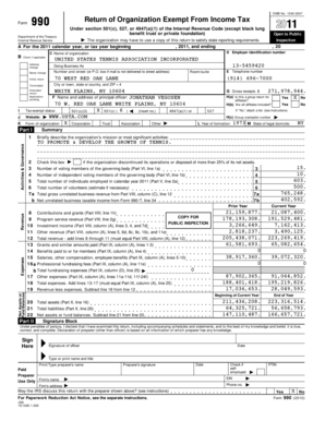 Form 990 Return of Organization Exempt From Income Tax