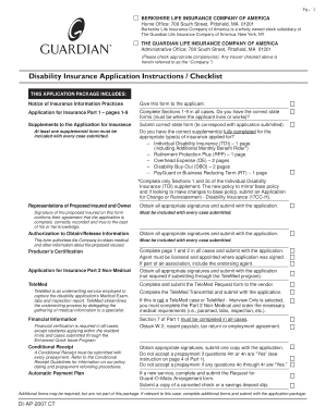 Disability Insurance Application