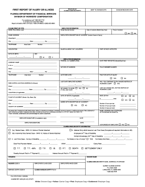 Florida First Report of Injury or Illness