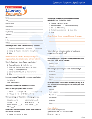 Literacy Partners Application Form