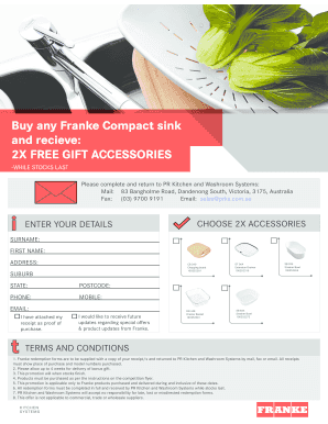Franke Compact Sink Promotion Form