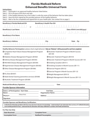 Florida Medicaid Enhanced Benefits Form