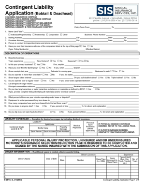 Contingent Liability Application