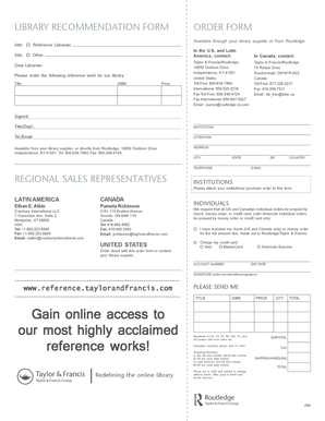 Library Recommendation Form Order Form