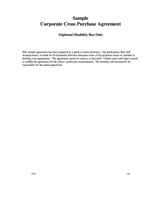 Corporate Cross Purchase Agreement
