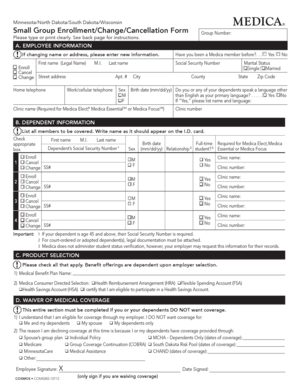 Small Group Enrollment/Change/Cancellation Form