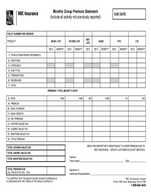 Group Premium Statement