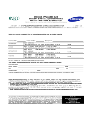 Samsung Appliances Rebate Form
