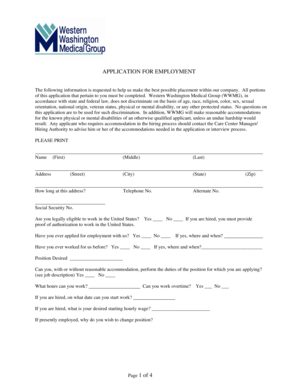 Employment Application Form