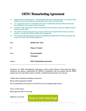 OEM Remarketing Agreement