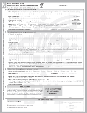 HUF Declaration Form