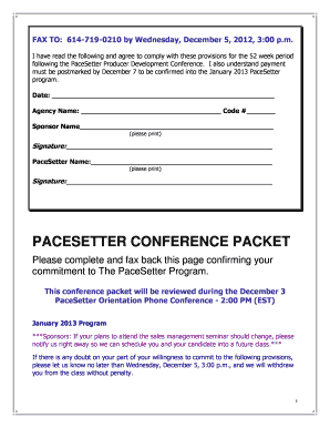 Telephone log template - Pre-conference sponsor call - The PaceSetter Program State Auto ...