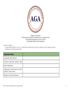 Verbal warning documentation - Download the AGA Standards HERE - American Gap Association - americangap