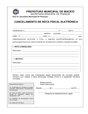 Cancelamento de Nota Fiscal Eletrônica