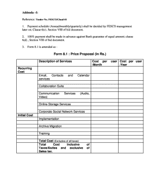 Form 81 Price Proposal in Rs - FESCO