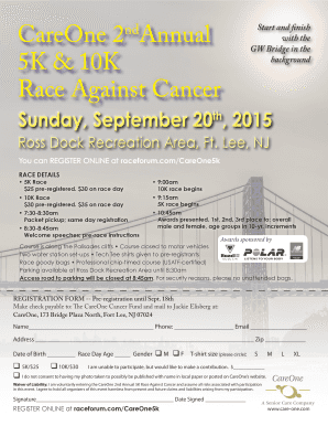 With the 5K amp 10K background Race Against Cancer