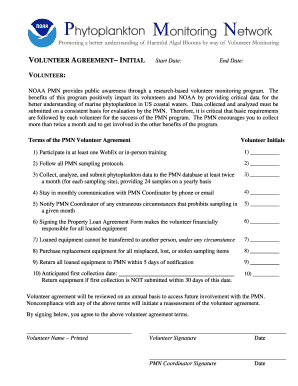 Volunteer agreement initial - Sassafras River Association - sassafrasriver