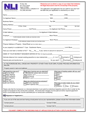 SINGLE PHASE APPLICATION CHECKLIST - nli