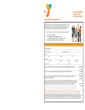 Sample Employment Application - Norm Waitt Sr YMCA