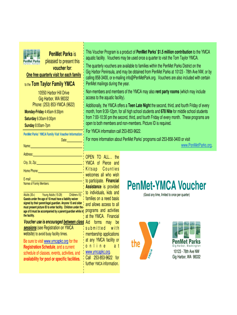 YMCA Voucher 150109.pub - PenMet Parks - penmetparks Preview on Page 1