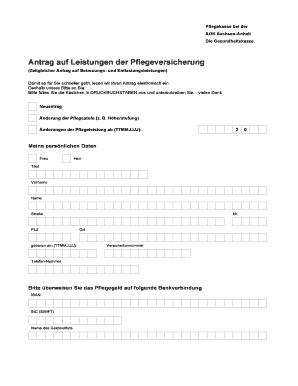 Pflegeversicherung Antrag