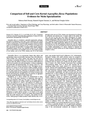 Comparison of Soil and Corn Kernel Aspergillus bb - APS Journals - apsjournals apsnet